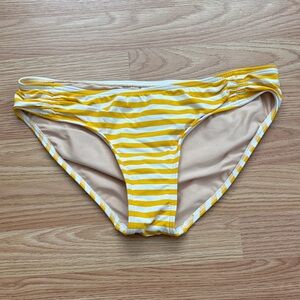 Lands End Yellow Striped Women's Swim Bottom